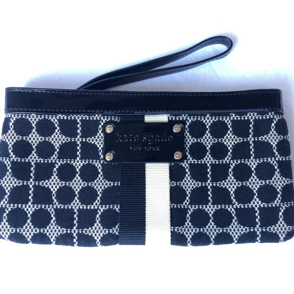 Kate Spade Black Polka Dots Wristlet - Picture 1 of 7